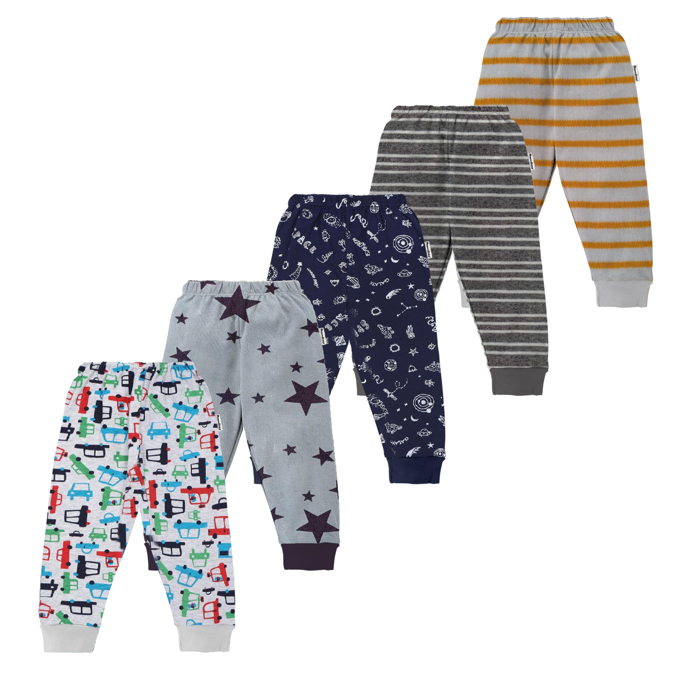 NammaBaby Cotton Pajama Pants with All Over Print for Boys and Girls (Multicolor Designs)(Regular Fit)(Pack of 5)